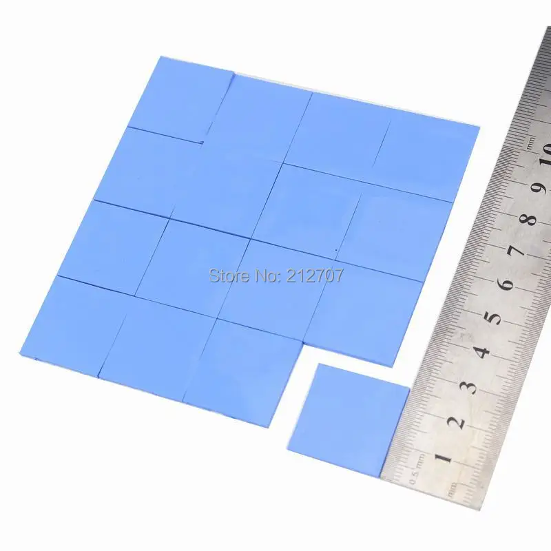 

80PCS 25 x 25 x 2mm Blue Thermal Heatsink Conductive Silicone Pad Thermal for CPU GPU VGA Chipset