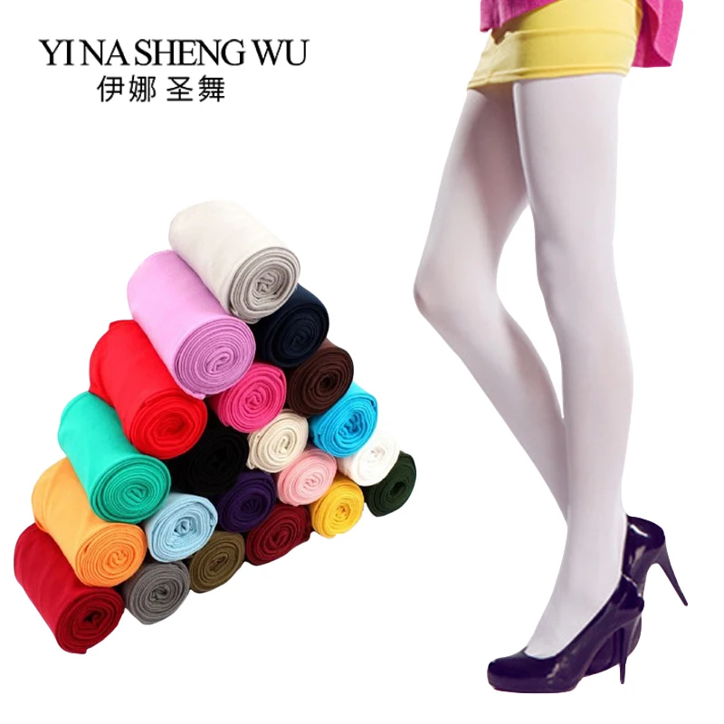 Adults Ballet Dance Pantyhose Spring Autumn Candy-colored Velvet Pantyhose 100D Fashion 12 Colors Dance Pantyhose For Women 100D