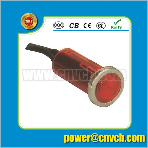 red head 12mm indicator light,signal light,pilot lamp pilot light AC 220V Red Green Light Panel Mounted Indicator Pilot Signal