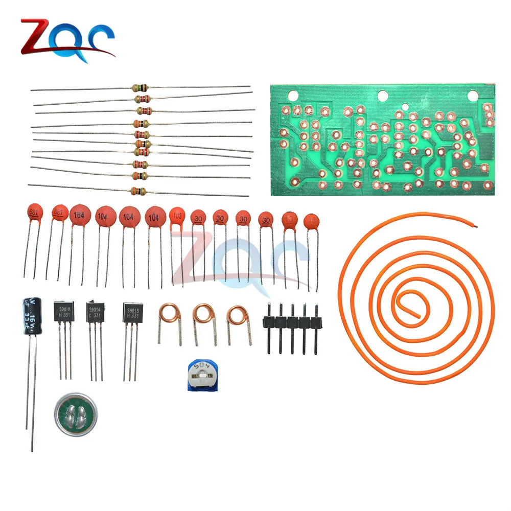 80MHz-103MHz FM Radio High Frequency Wireless Microphone DIY Kits MIC Board Sound Electrical Siganl Transform Module Antenna