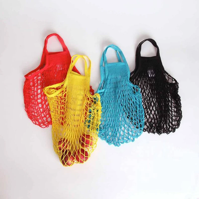 New Mesh String Shopping Bag Fashion Net Bag Reusable Fruit Storage Handbag Totes Women Shopping Mesh Bag Shopper Shoulder Bags