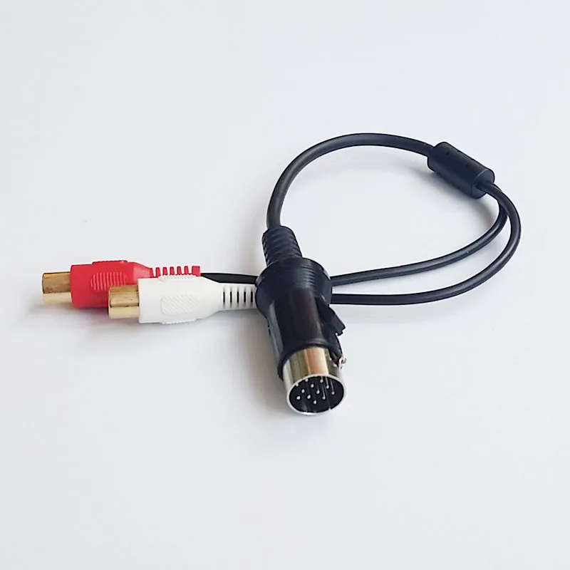 Car Audio RCA To 13 Pin Cable AUX Audio Adapter For Kenwood CD Changer CD Player