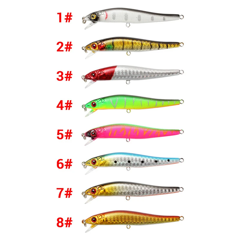 1pc Minnow Fishing Lure 3D Eyes 8.5cm/5.8g Crankbait Wobblers Artificial Hard Bait Bass Pike Carp Fishing Pesca