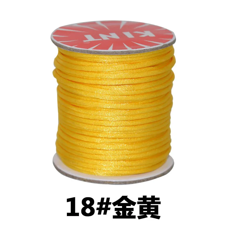 2mm Satin Rattail Silk Cord Nylon Thread Cord Chinese Knot DIY Rope Bead Shamballa Bracelet Jewelry Making 35 meters