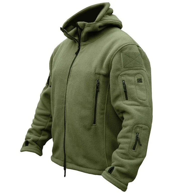 US Military Fleece Tactical Jacket Men Thermal Outdoors Polartec Warm Hooded Coat Militar Softshell Hike Outerwear Army Jackets