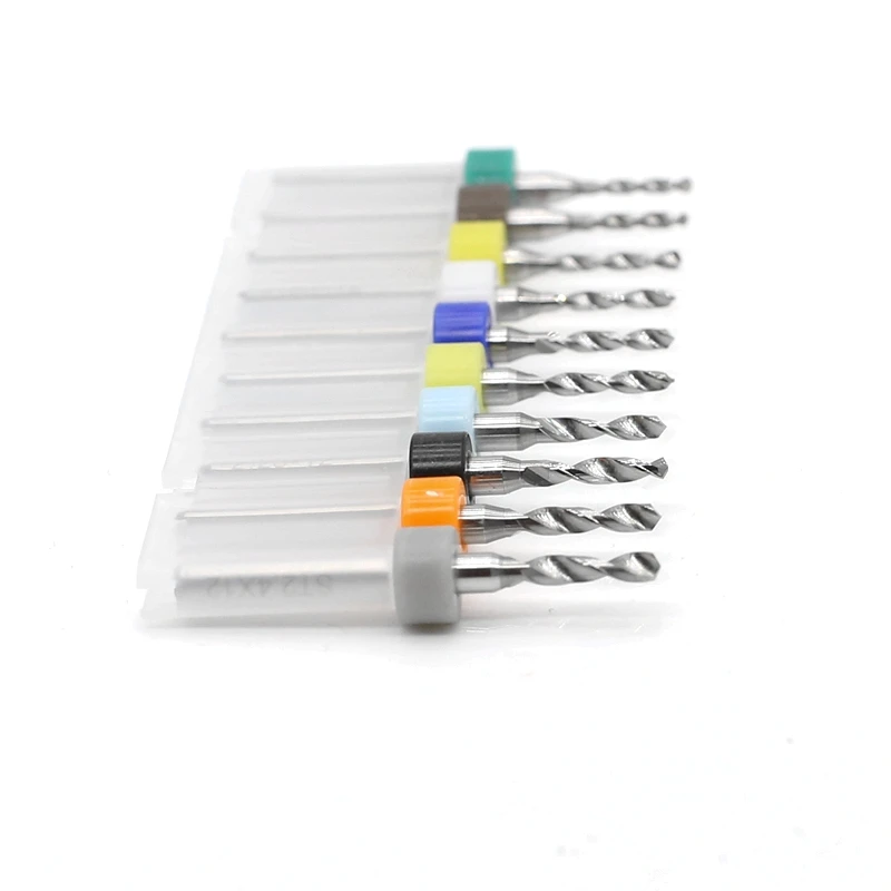 0.1-2.0mm 10PCS Carbide PCB Drill Bit CNC Router Wood Drilling Tools Engraving Machine Accessories