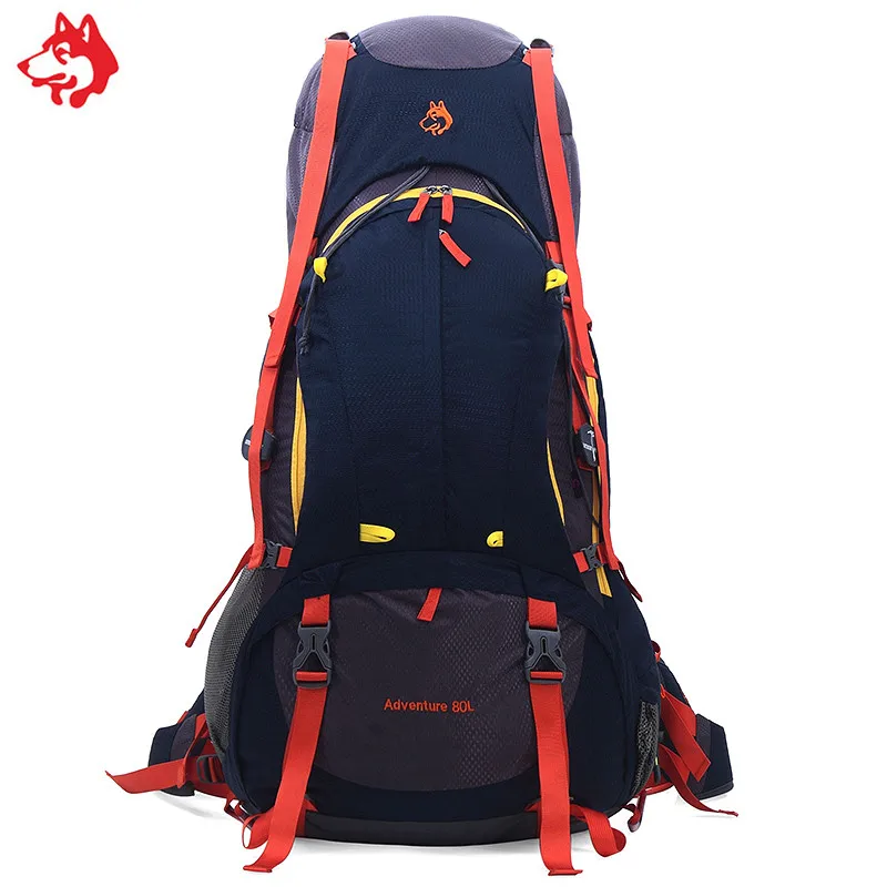 Yiwu 80L new outdoor camping hiking sports travelling bag professional heavy mountaineering bag waterproof trekking  backpack