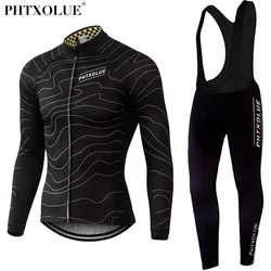 Phtxolue Winter Thermal Fleece Cycling Clothing Wear Bike MTB Jerseys Cycling Sets Men's Cycling Jersey Sets QY069