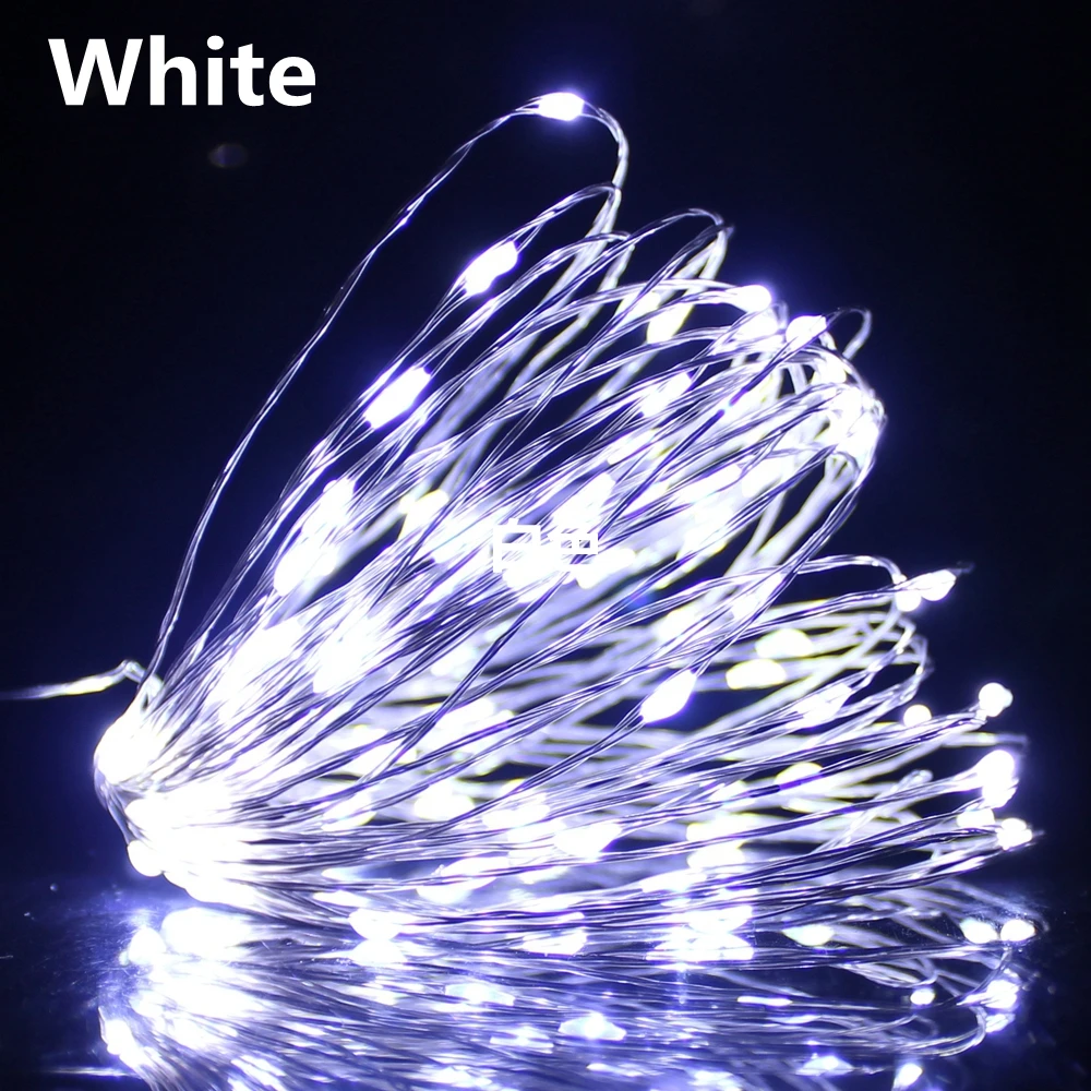 Fairy Lights Copper Wire LED String Lights Christmas Garland Indoor Bedroom Home Wedding New Year Decoration Battery