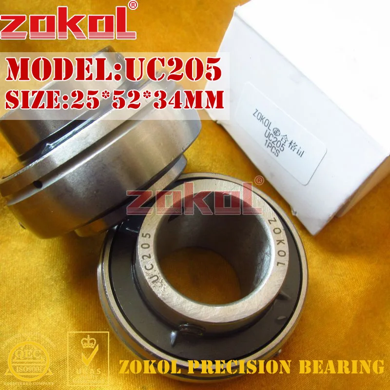 ZOKOL bearing UC205 90505 Pillow Block Ball Bearing 25*52*34mm