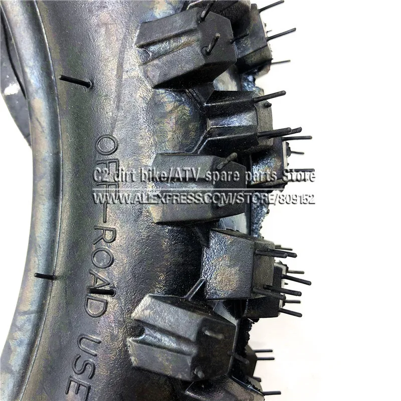 Off Road Tire 80/100-12 with Inner Tube 3.00-12 for Dirt Pit Bike Motocross Off Road Motorcycle 12 inch Rear Wheel