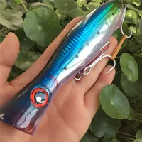 Señuelo de pesca Noeby popper, señuelo popper grande con sonido fuerte de 200/160/120mm para pesca de lubina, pez azul, atún popper con anzuelo VMC