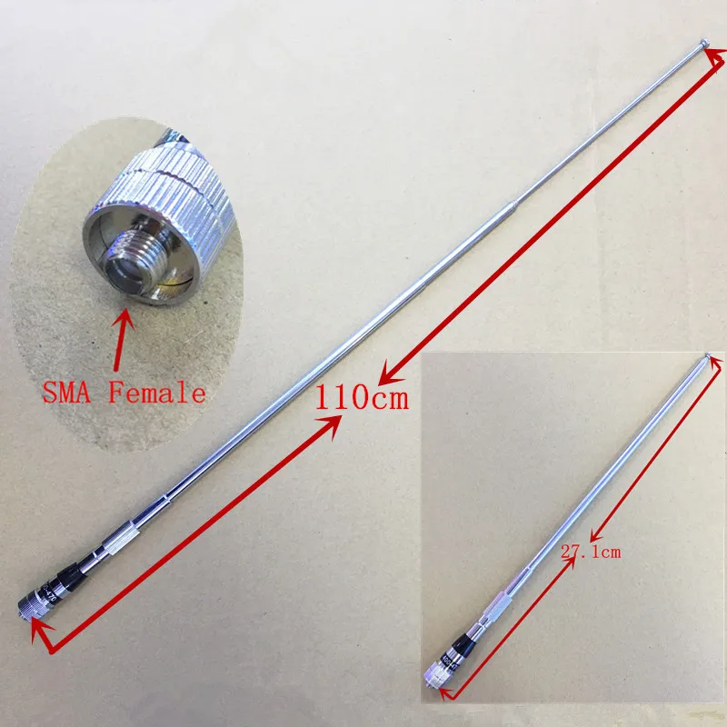 telescope flexible UHF 400-470 mhz SMA Female antenna for Kenwood Baofeng 888sWouxun TYT Quansheng Weierwei etc walkie talkie