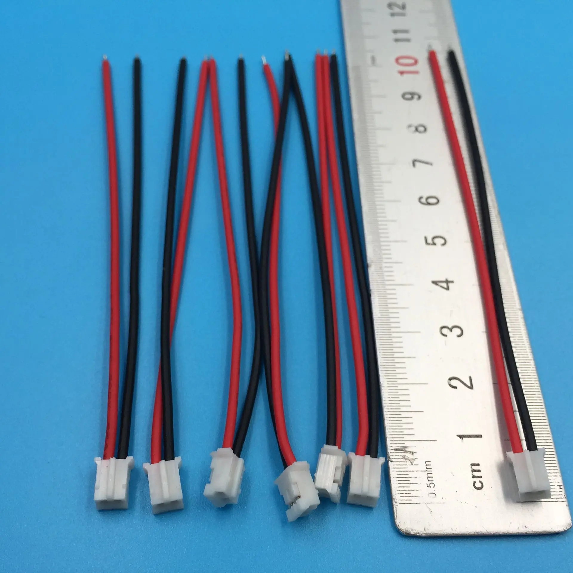 50pcs/lot Mini Micro JST 2.0 PH 2Pin Connector Plug with 2P Wires Cables 100MM 26AWG