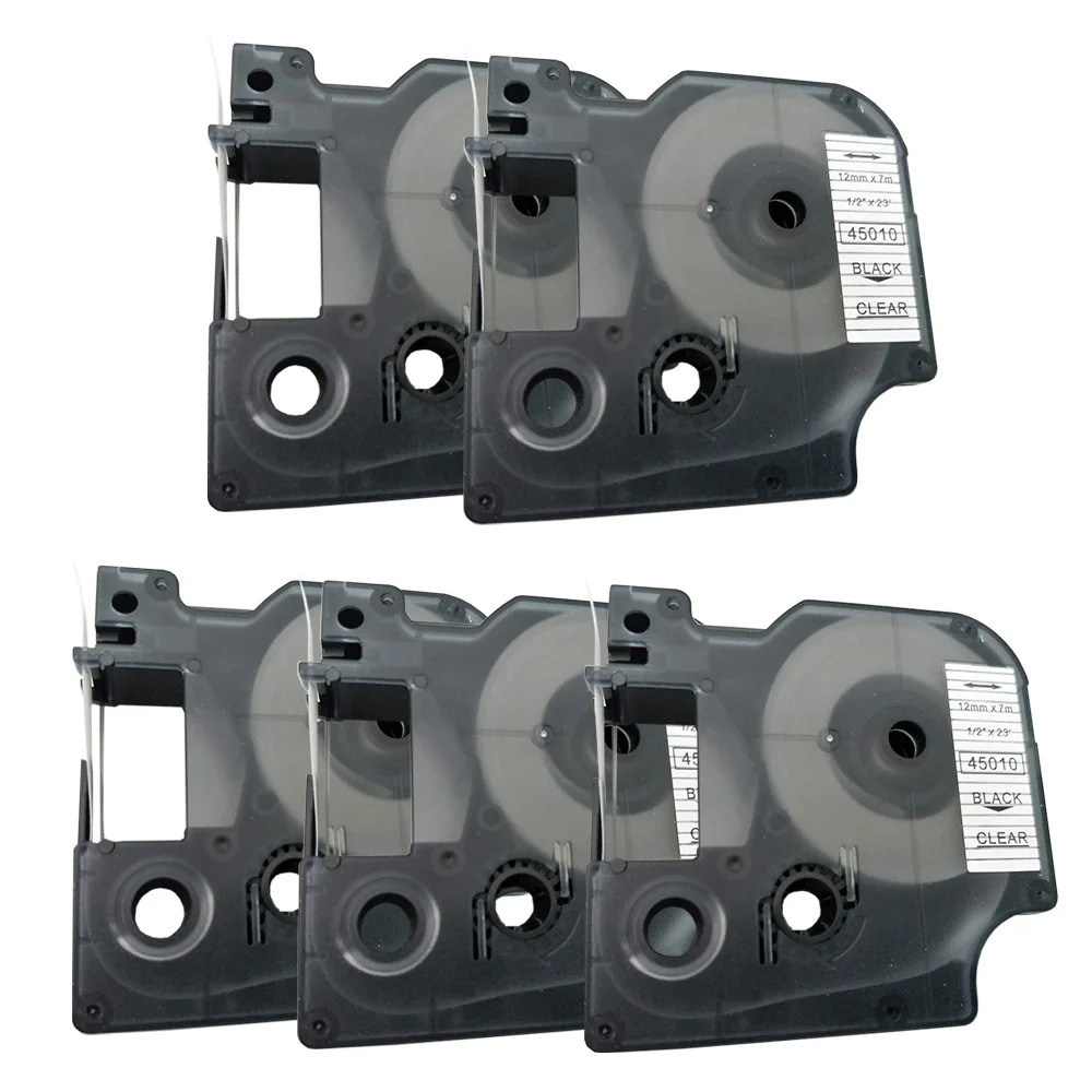 

45010 45021 для постоянных самоклеящихся лент для этикеток DYMO D1, 1/2 дюйма, замена 12 мм