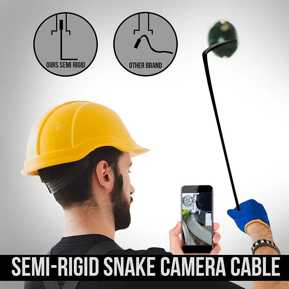 1080 P USB Dell\'endoscopio Della Macchina Fotografica 2 M 5 M 10 M Flessibile Cavo del Disco di Controllo Del Serpente Del Periscopio della Macchina