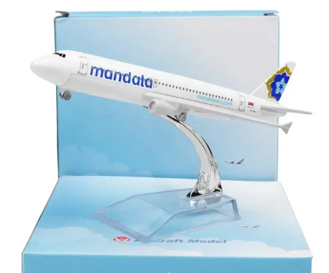 Indonesien Mandala Airlines Airbus 320 16cm modell flugzeug kits kind Geburtstag geschenk flugzeug modelle spielzeug Weihnachten geschenk kinder spielzeug