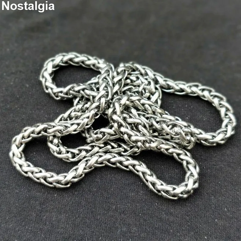 Nostalgia 1pcs Dia 3MM Antique Bronze Plated Chain Necklace Wholesale Lots Bulk Diy Jewelry Accessories 60CM Length