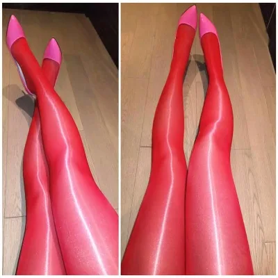 Women's oil pantyhose Sexy High Quality Super Shiny Glossy Sheer Stockings Nylon Tights Crotch Elastic Pantyhose