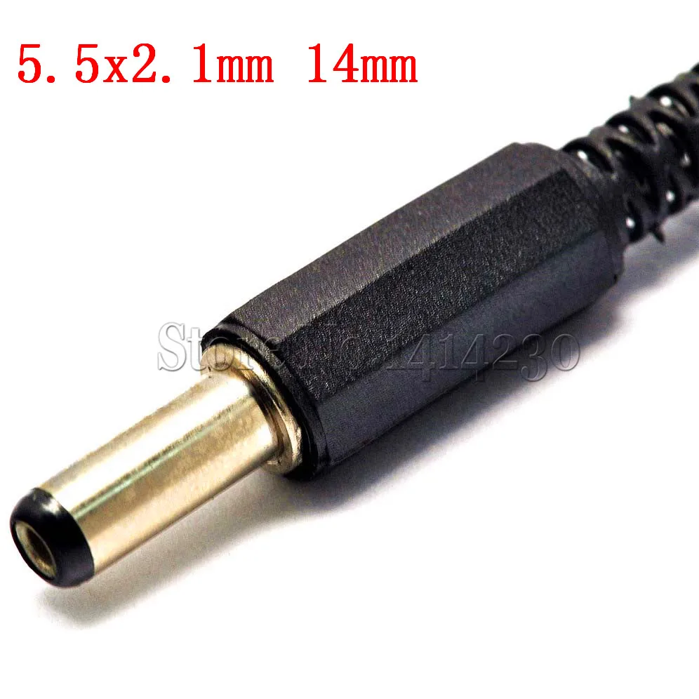 10szt Wtyczka DC Męskie gniazdo elektryczne DC-022 DC-005 DC-025M Gniazdo zasilania DC 5.5X2.1MM 5.5*2.1 5.5*2.5mm 5.5x2.5m długość 14mm