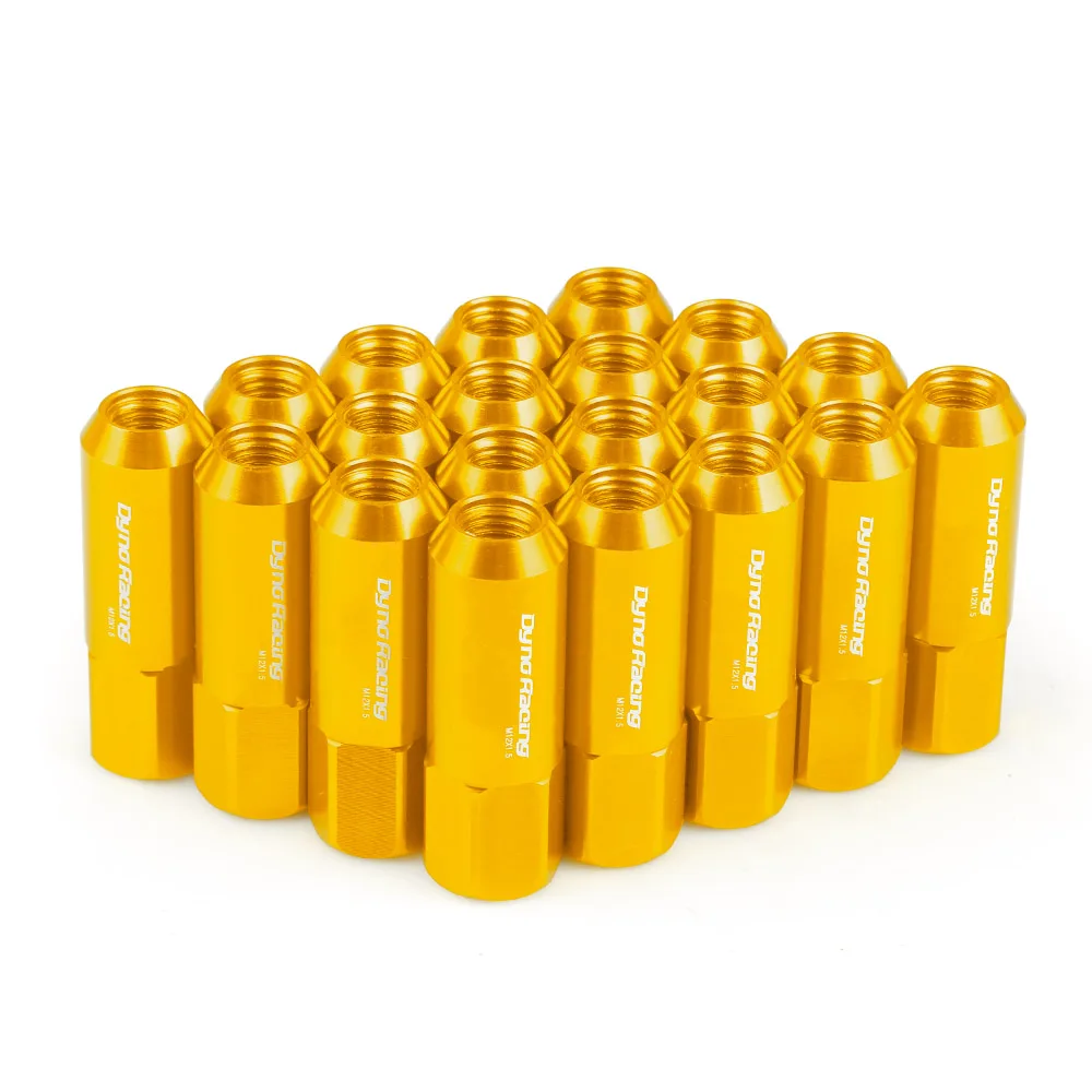 Dynoracing 60MM M12*1.5 Wheel Nuts New 20PCS Racing Lug Wheel Nuts Screw Aluminum Lug Nut M12X1.5 BX100442