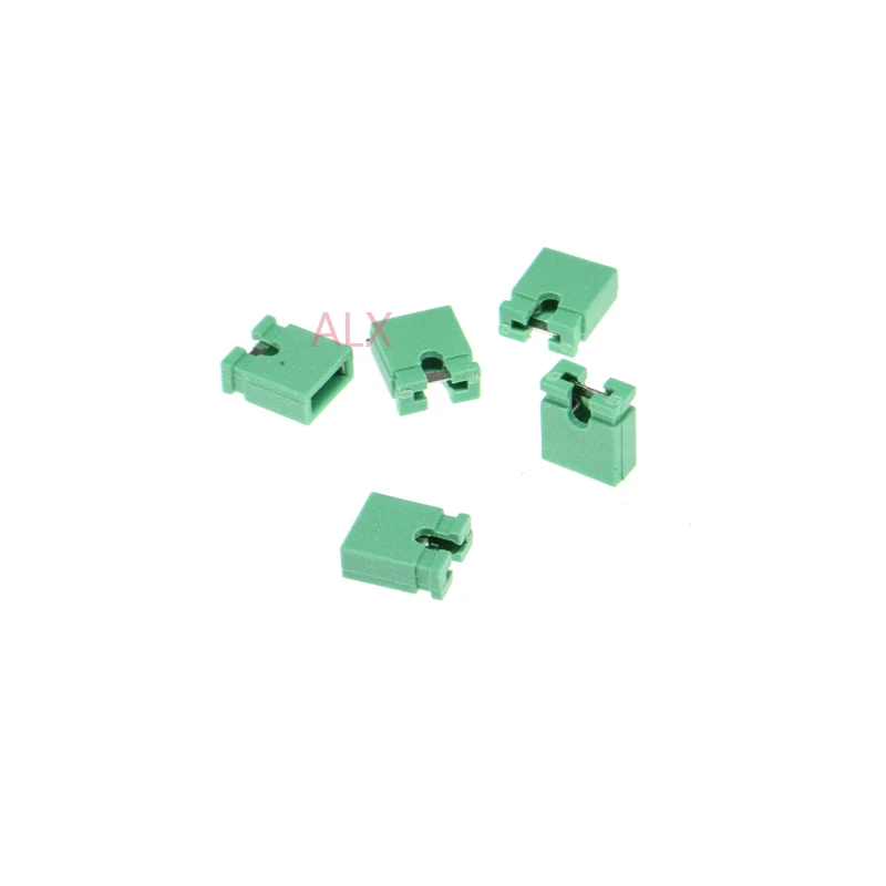 100PCS GREEN JUMPER CAP 2.54MM PITCH Standard PCB Mini Jumper  Short Circuit Cap connector