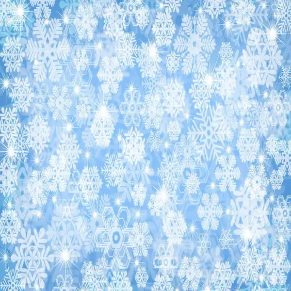 10x10ft Light Blue Snowflakes Snow Seamless Washable Wrinkle Free One Piece Banner Photo Background Backdrop Polyester Fabric