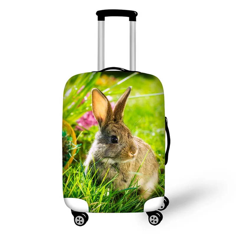 Juste de protection élastique pour bagages, housse anti-poussière, étui extensible, animal lapin, accessoires de voyage, valise, 18-32 pouces