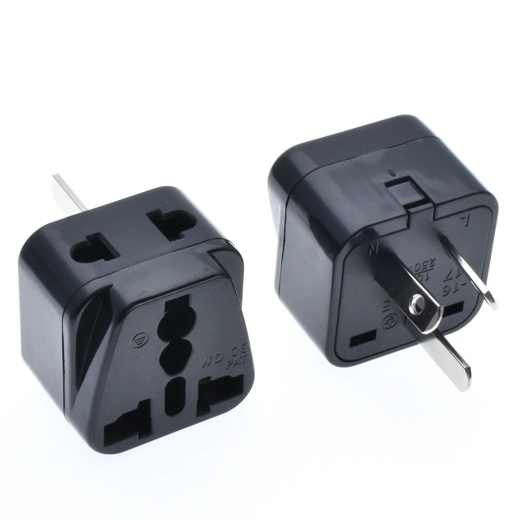 Australia,New Zealand, China Power Plug Adapter,AU Travel Adapter 2 in 1 USA Grounded Outlet Universal Socket-Type I- Argentina