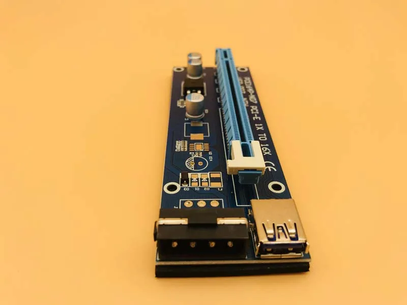 PCIE USB 3.0 60 センチメートル pcie エクステンダーライザーカード 1x に 16x データケーブル SATA に 4Pin IDE Molex 電源アダプタ