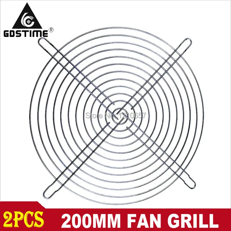 2PCS LOT Gdstime Metal Steel 200mm 20cm Fan Protector Finger Guard Grill Net