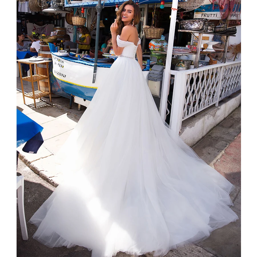 

Beach Wedding Dress vestido de noiva In Stock Plus Size Spaghetti Straps Chiffon Wedding Gowns Bridal Dresses