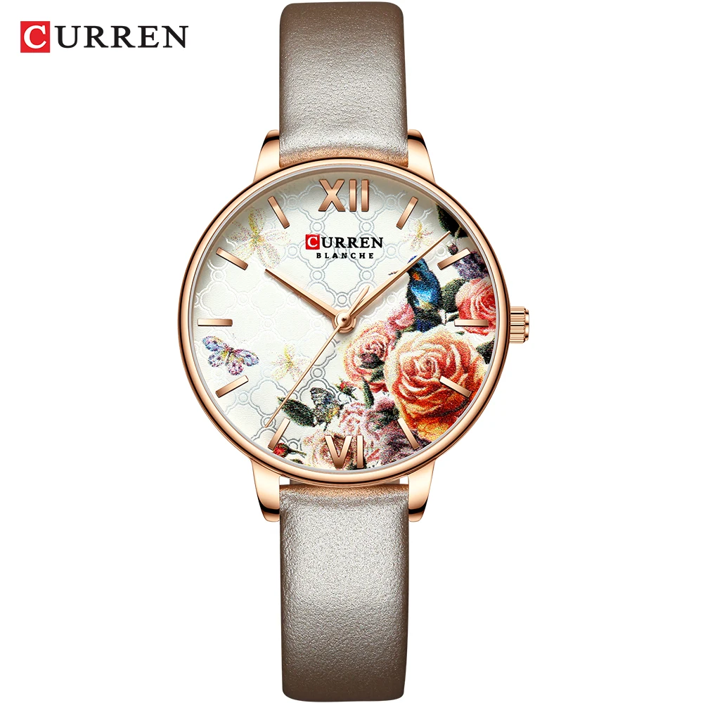 CURREN Ladies Watches New Fashion Design Women Watch Casual Female Quartz Wristwatch with full Steel girl clock Relogio Feminino