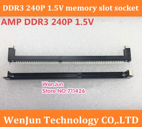 

black DDR3 240Pin 240-pin 1.5V memory slot socket for desktop computer--2pcs/lot