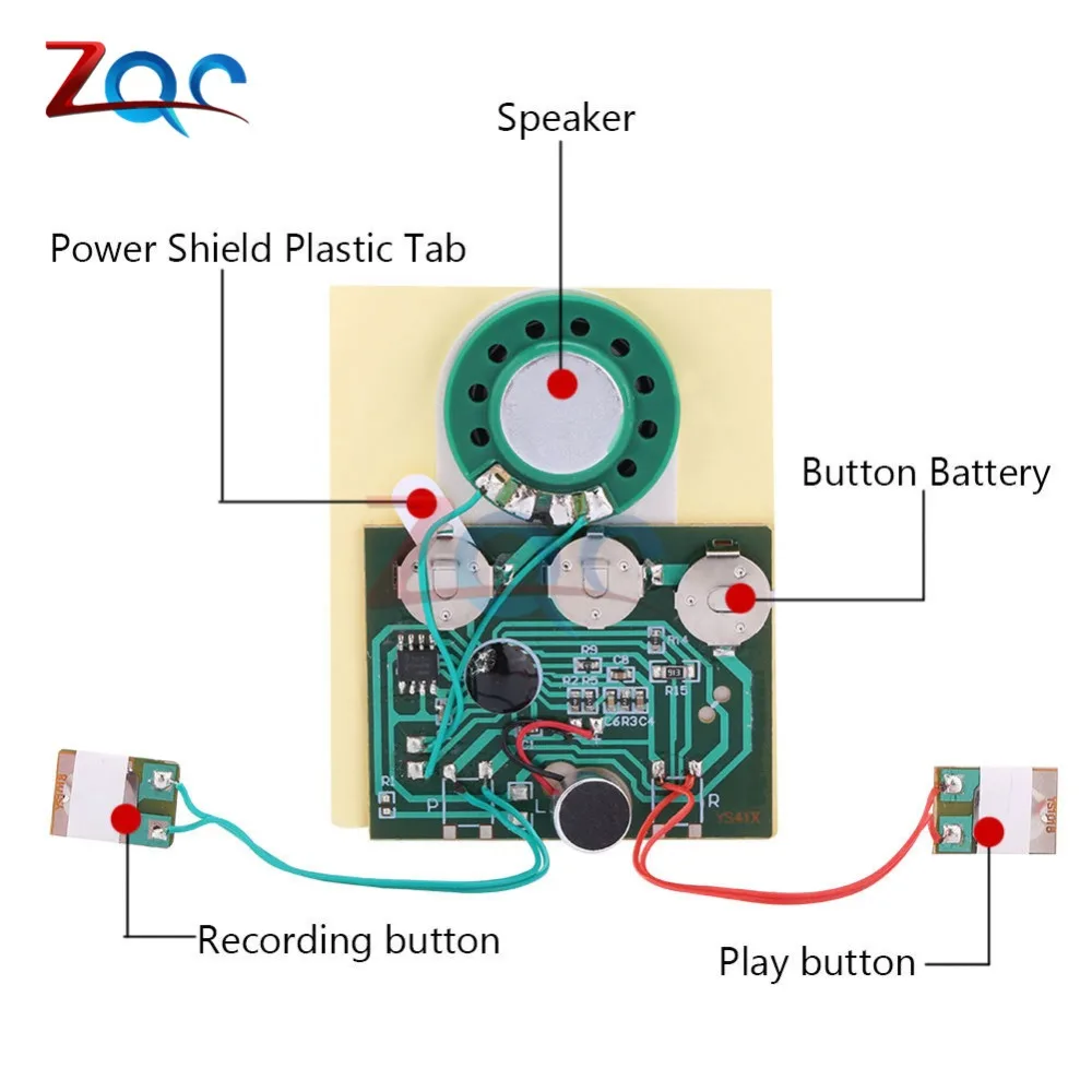 30 Seconds Photosensitive Sound Voice Audio Music Recordable Recorder Board Chip Programmable Music Module for Greeting Card DIY