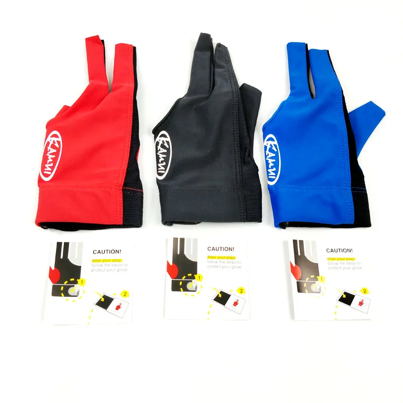 Original red/black/blue 3colors optional KAMUI Gloves Profesional Pool Billiard Glove Snooker Game accessories