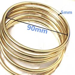 25pcs/lot Large Round O Ring 90mm GOLD Plated 5mm thickness Backpack Harness Ring DIY handmade Bag Parts  hardware Accessories