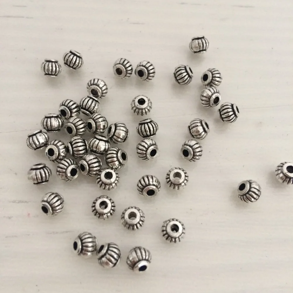 100pcs/lot Metal Charms for Jewelry DIY Making Antique bronze Plated pumpkin Beads Spacer Bead for bracelet