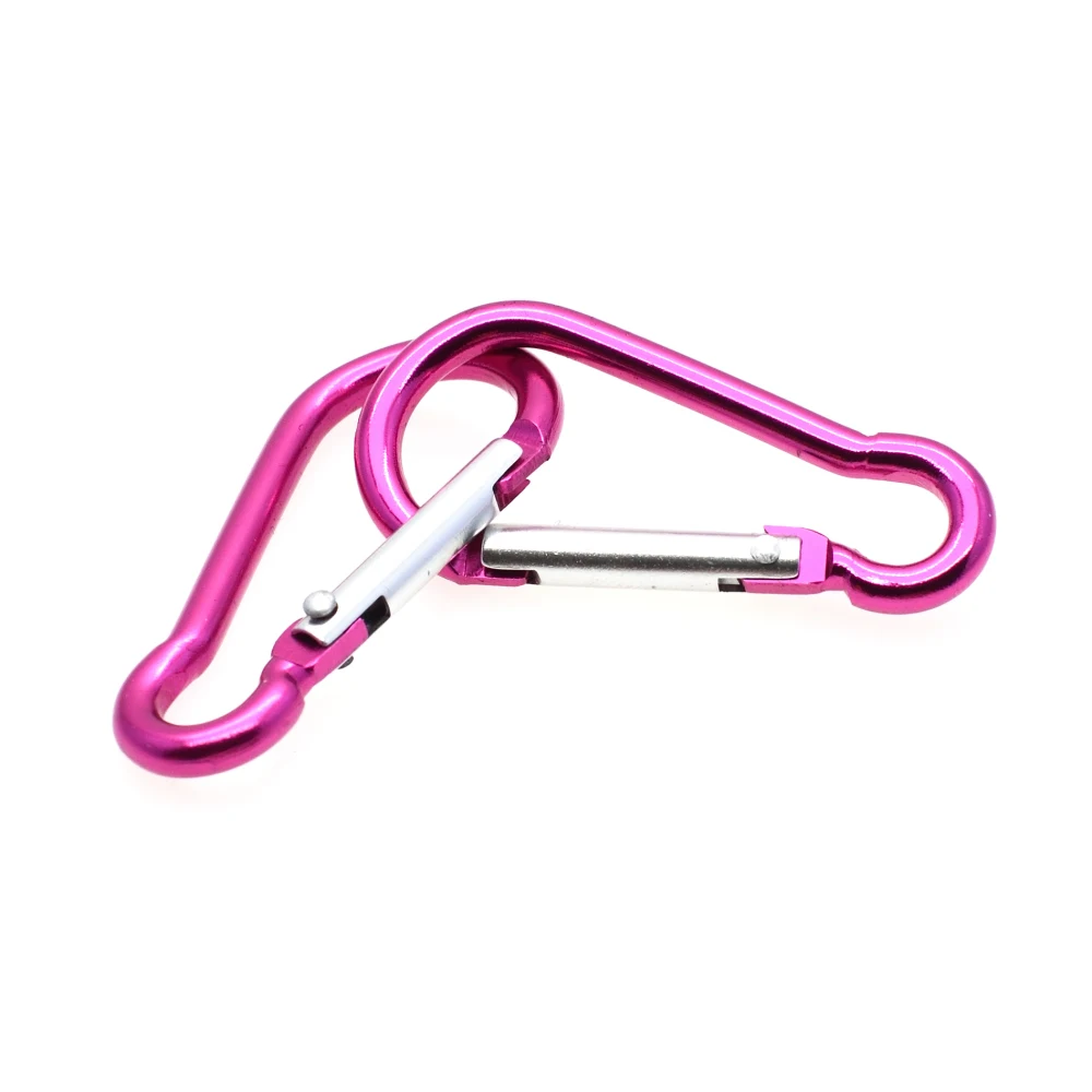 10pcs/pack Aluminum Carabiner Snap Hook Keychain For Paracord Outdoor Activities Hiking Camping 10 Colors