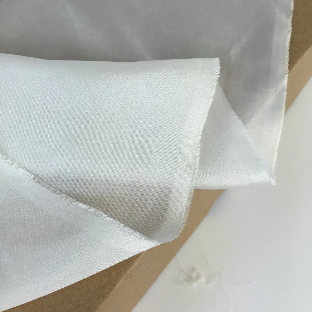 Nature White 100% Silk Habutai Fabric For Lining Pongee Habotai Use Scarf 5-19momme