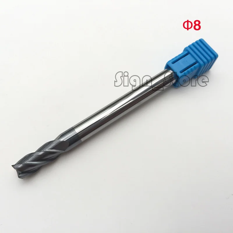 

2pcs 8mm D8*8*20*100mm Four 4Flutes Solide Carbide Flat square extra Longer End mills CNC Router Long Spiral Milling Cutter Bit