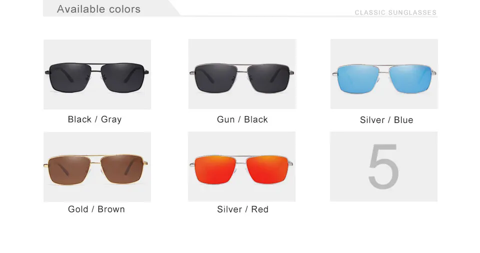 KINGSEVEN 2024 Marke Designer Polarisierte Sonnenbrille Für Fahren Männer Oculos Quadrat Sonnenbrille Für männer Mode Reise Brillen – Detail 3