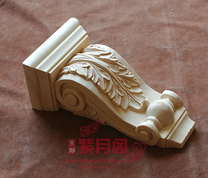 

Wood carving column roman column corbel corbelling pad corner flower 26 13 10