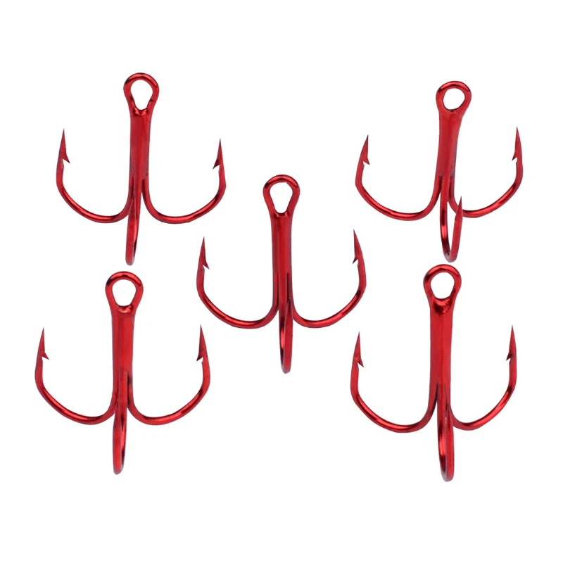 PRO BEROS 100pcs Three the red fishing hook supplies barbed hook road sub fishing tackle anchor