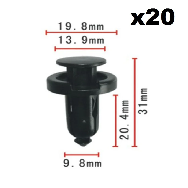 20x For Honda Bumper arm expansion nail / Nylon Retainer Clip