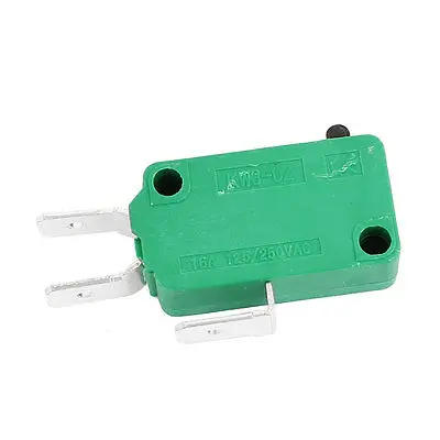 10 Pcs SPDT 3 Terminals Momentary Micro Limit Switch 16A AC125/250V Green kW3-0Z