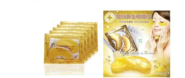 Gold Eye Mask 40pcs=20packs Golden Crystal collagen eye mask anti-Dark Circle Moisturizing Anti-Aging hyaluronic acid eye mask