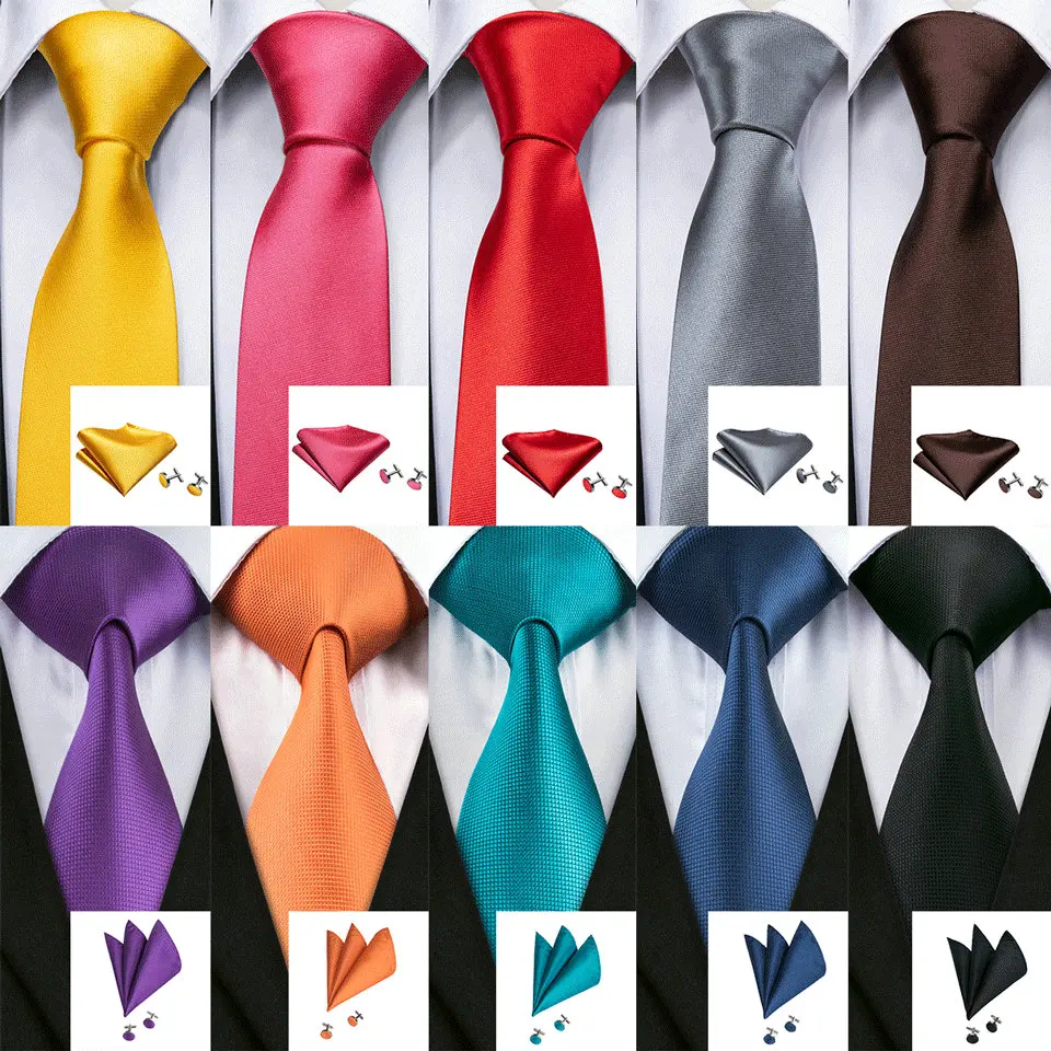 

Fashion Recommend 26 Colors 100% Silk Ties For Men Wedding Solid 8.5cm Red Necktie Gravata Gifts For Men Barry.Wang Tie LS-S26