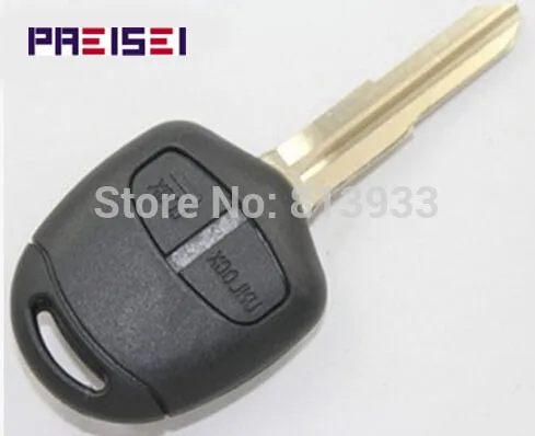 

PREISEI 20pieces/lot 2 Buttons Key For Mitsubishi Car Remote Key Case Fobs No Logo With MIT8 Left Side Blade