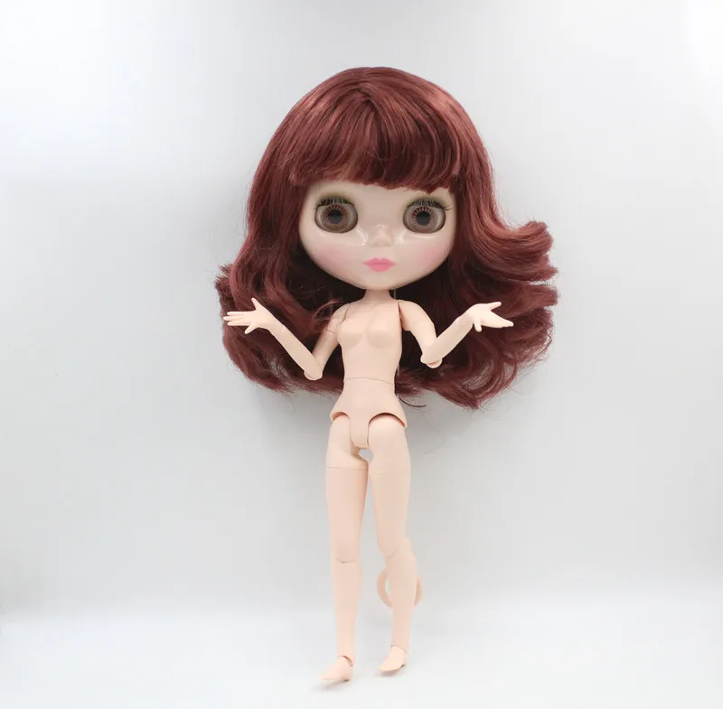 

Free Shipping big discount RBL-649J DIY Nude Blyth doll birthday gift for girl 4color big eye doll with beautiful Hair cute toy